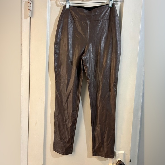 Tuckernuck Brown Leather / Pleather Leggings S - Picture 2 of 9